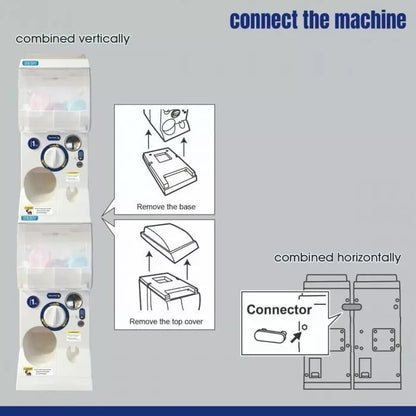 Gachapon Capsule Toy Vending Machine Lite Mini Collectible Gacha Dispenser Stackable WHITE V274-TOY-KN-F-MDGACHAL