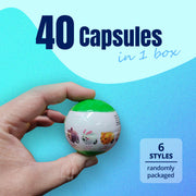40X Cute Animal Pull Back Car Toy Capsules 50mm Collectible Gacha in Display Box V274-TOY-KN-F-PBCAN-50