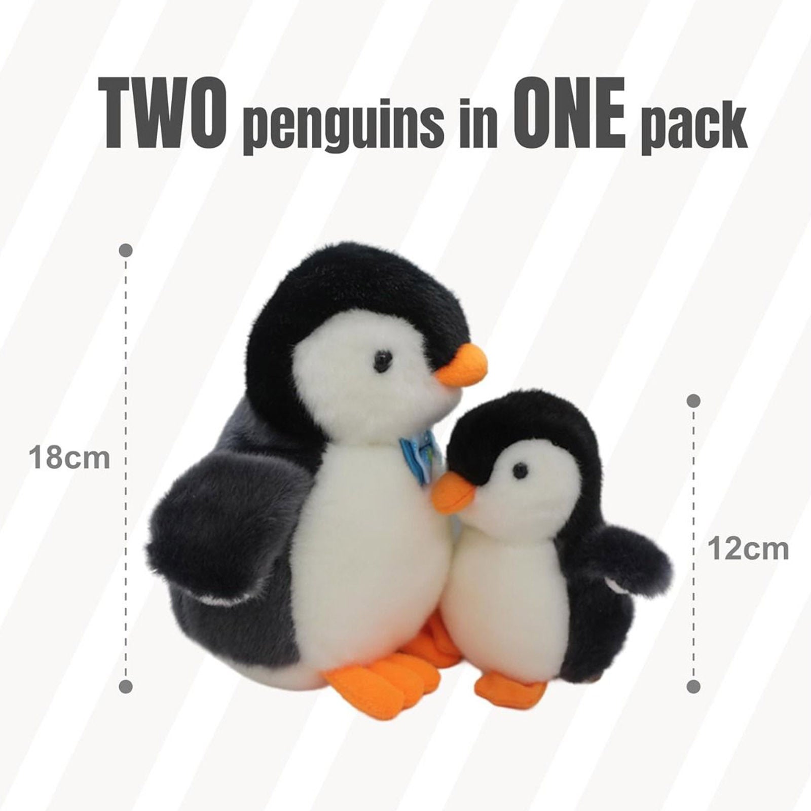 2X Plush Penguin Keychain Or Doll With Sound Activation BLACK V274-TOY-KN-F-PLUSPNB2P