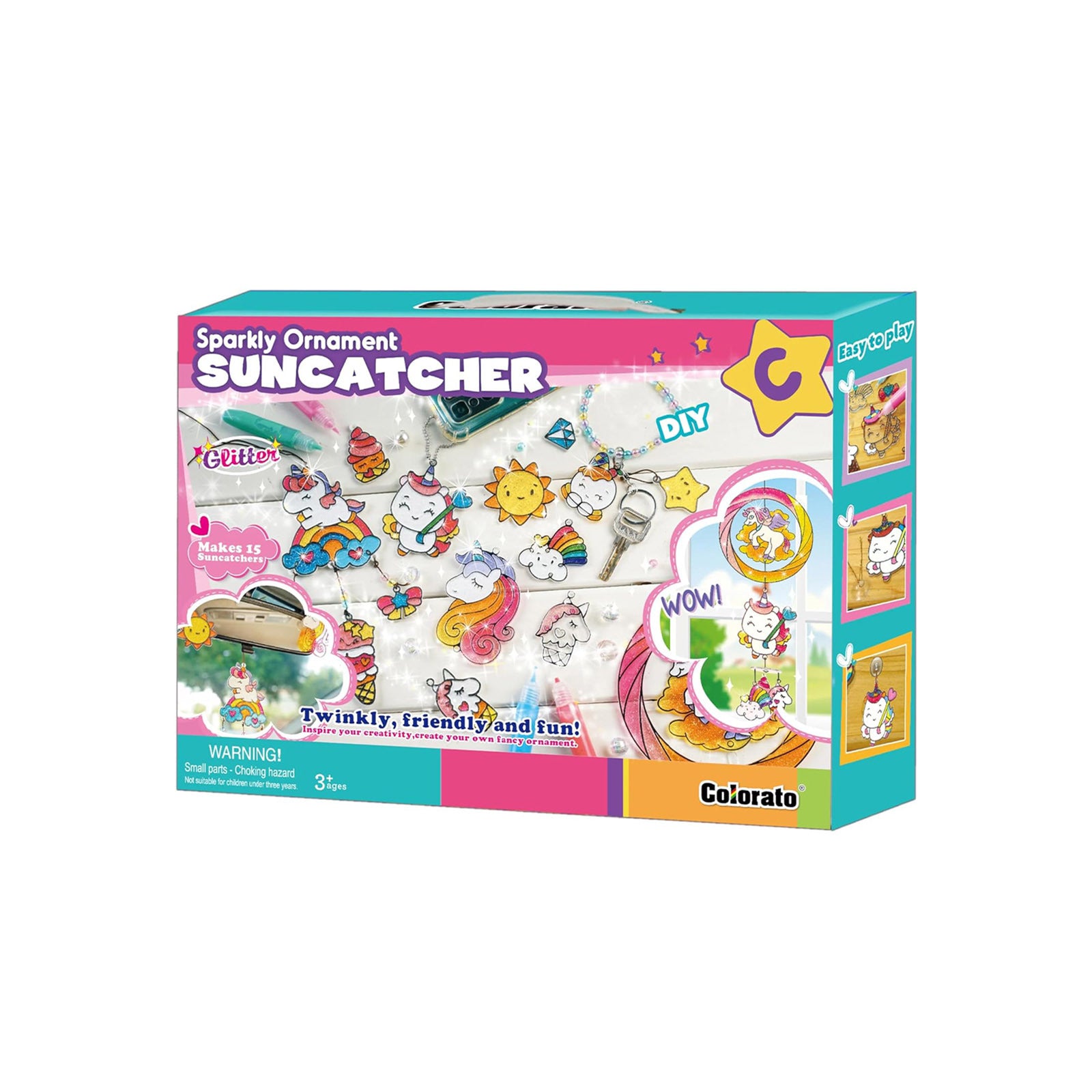 Sparkly Ornament Suncatcher - DIY for Kids Art Craft Colouring PaintingSet V274-TOY-KN-TAAC051-1
