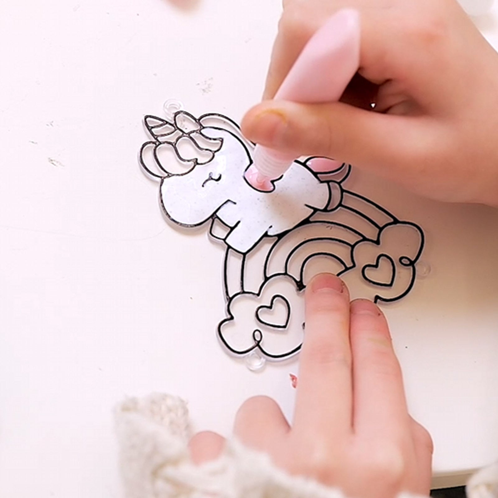 Sparkly Ornament Suncatcher - DIY for Kids Art Craft Colouring PaintingSet V274-TOY-KN-TAAC051-1