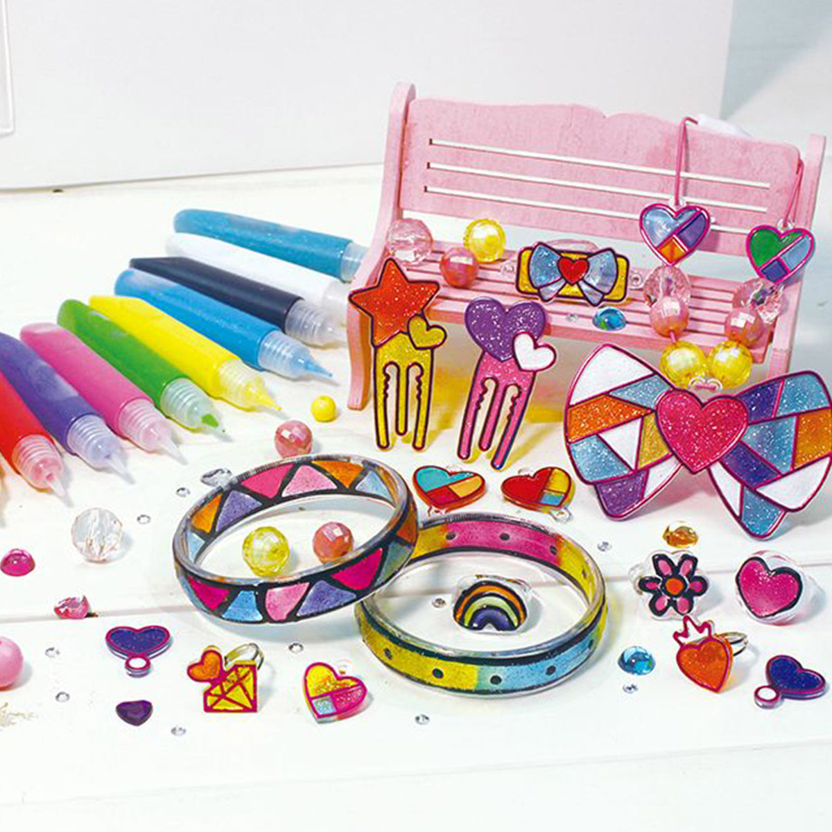 Colorato Trendy Jewellery Glass Art Deco - DIY Craft Kit for Kids Painting Set V274-TOY-KN-TAAC051-2