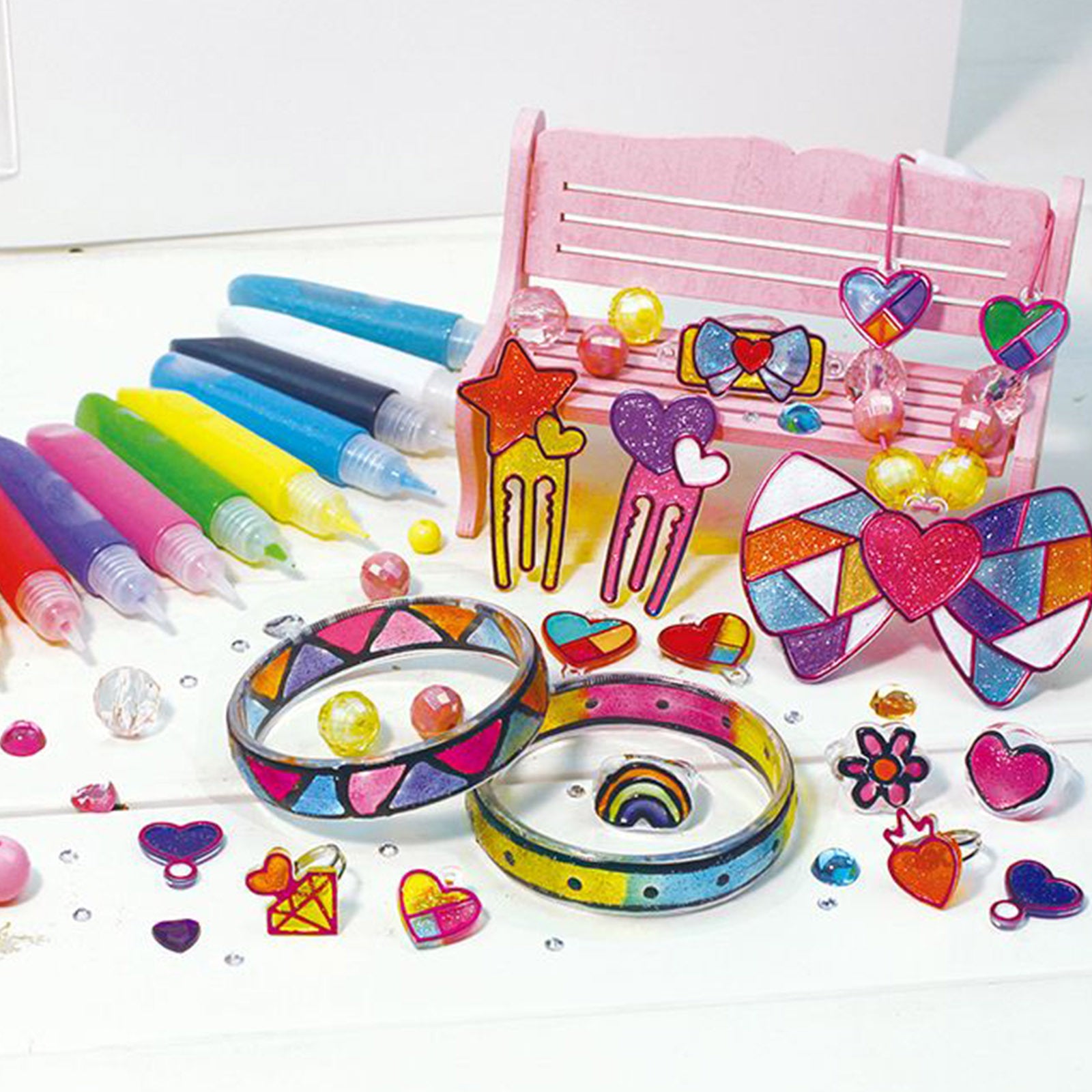 Colorato Trendy Jewellery Glass Art Deco - DIY Craft Kit for Kids Painting Set V274-TOY-KN-TAAC051-2