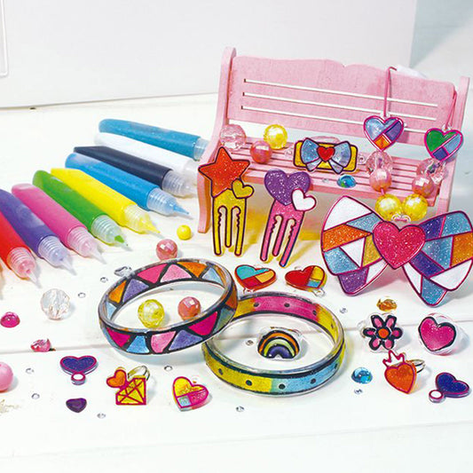Colorato Trendy Jewellery Glass Art Deco - DIY Craft Kit for Kids Painting Set V274-TOY-KN-TAAC051-2