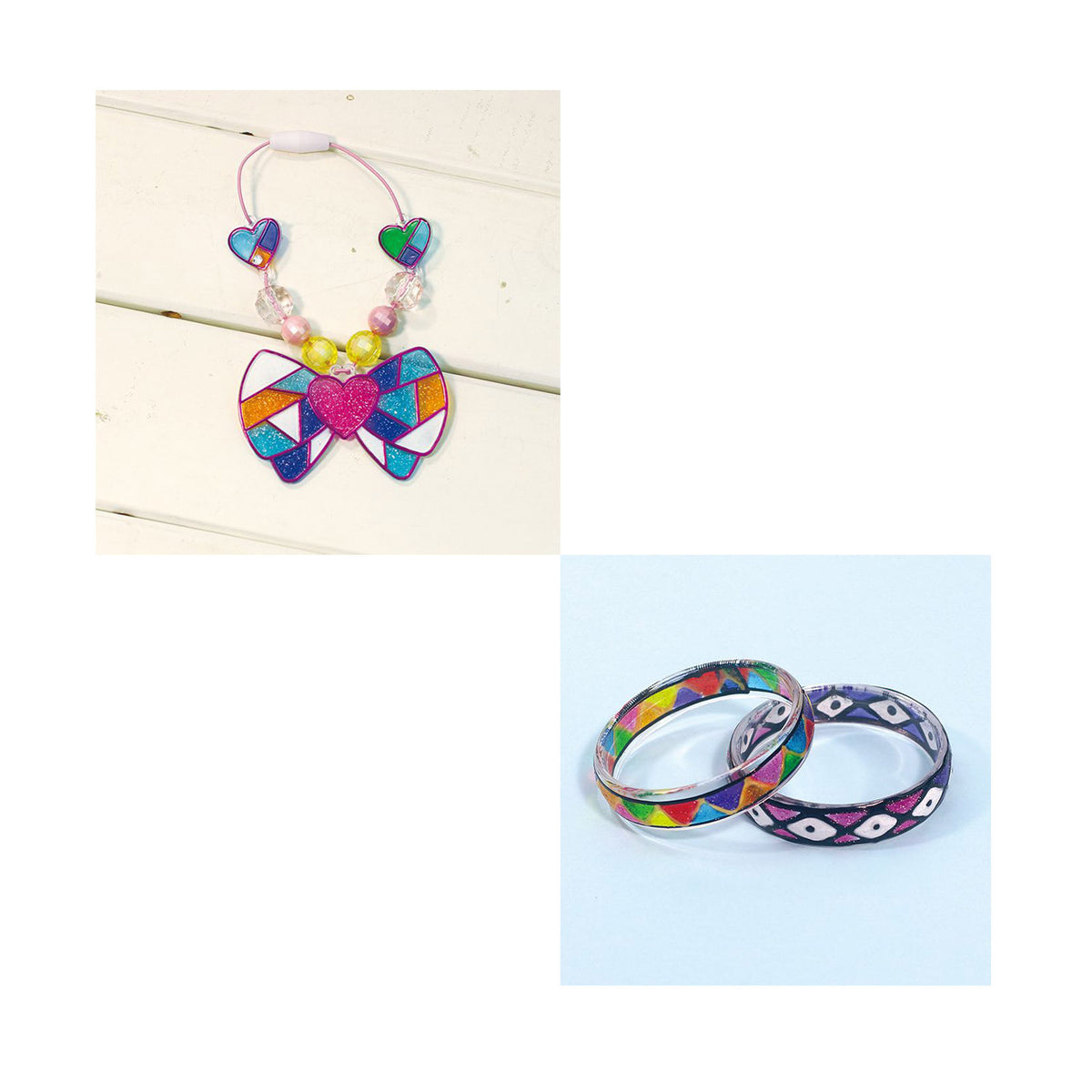 Colorato Trendy Jewellery Glass Art Deco - DIY Craft Kit for Kids Painting Set V274-TOY-KN-TAAC051-2