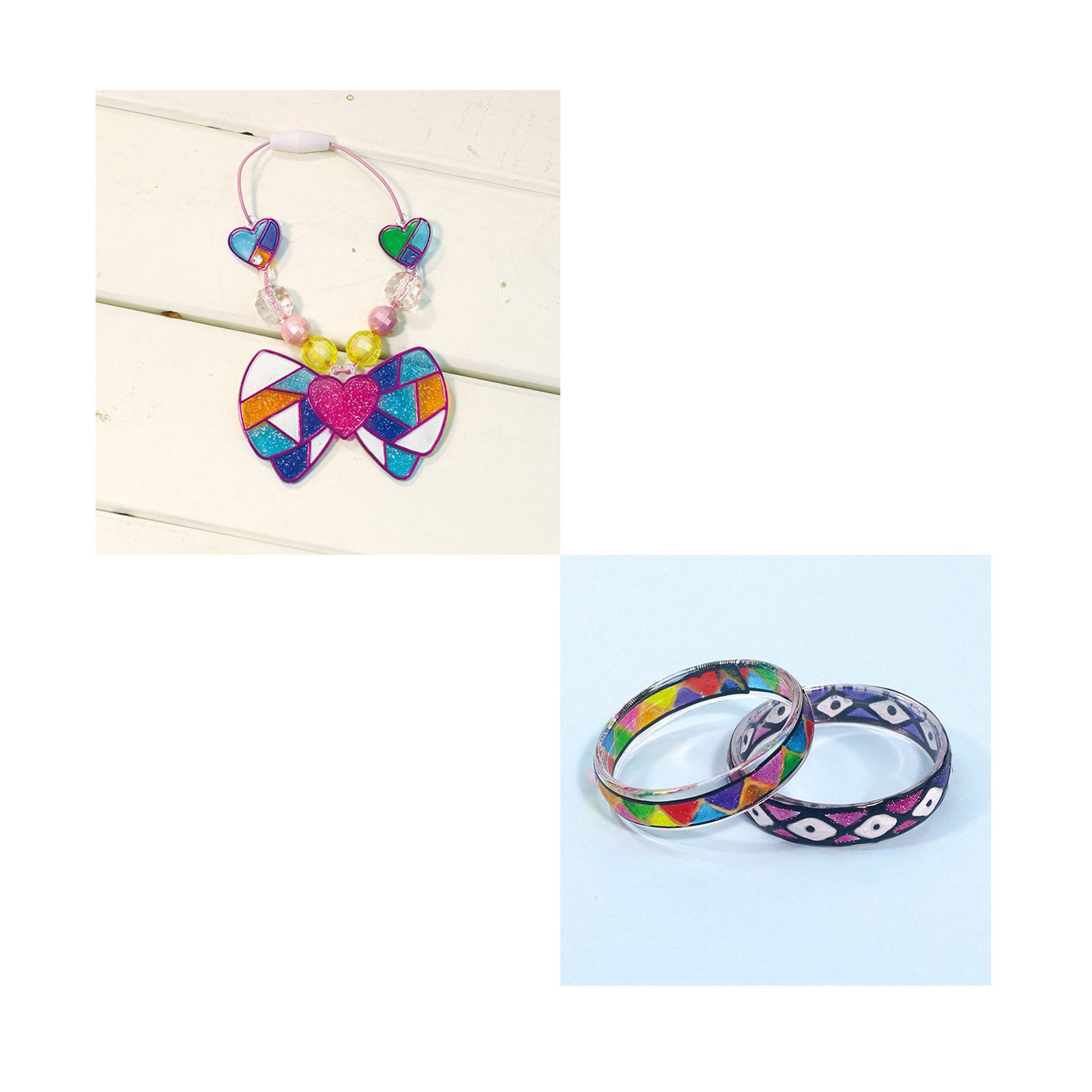 Colorato Trendy Jewellery Glass Art Deco - DIY Craft Kit for Kids Painting Set V274-TOY-KN-TAAC051-2