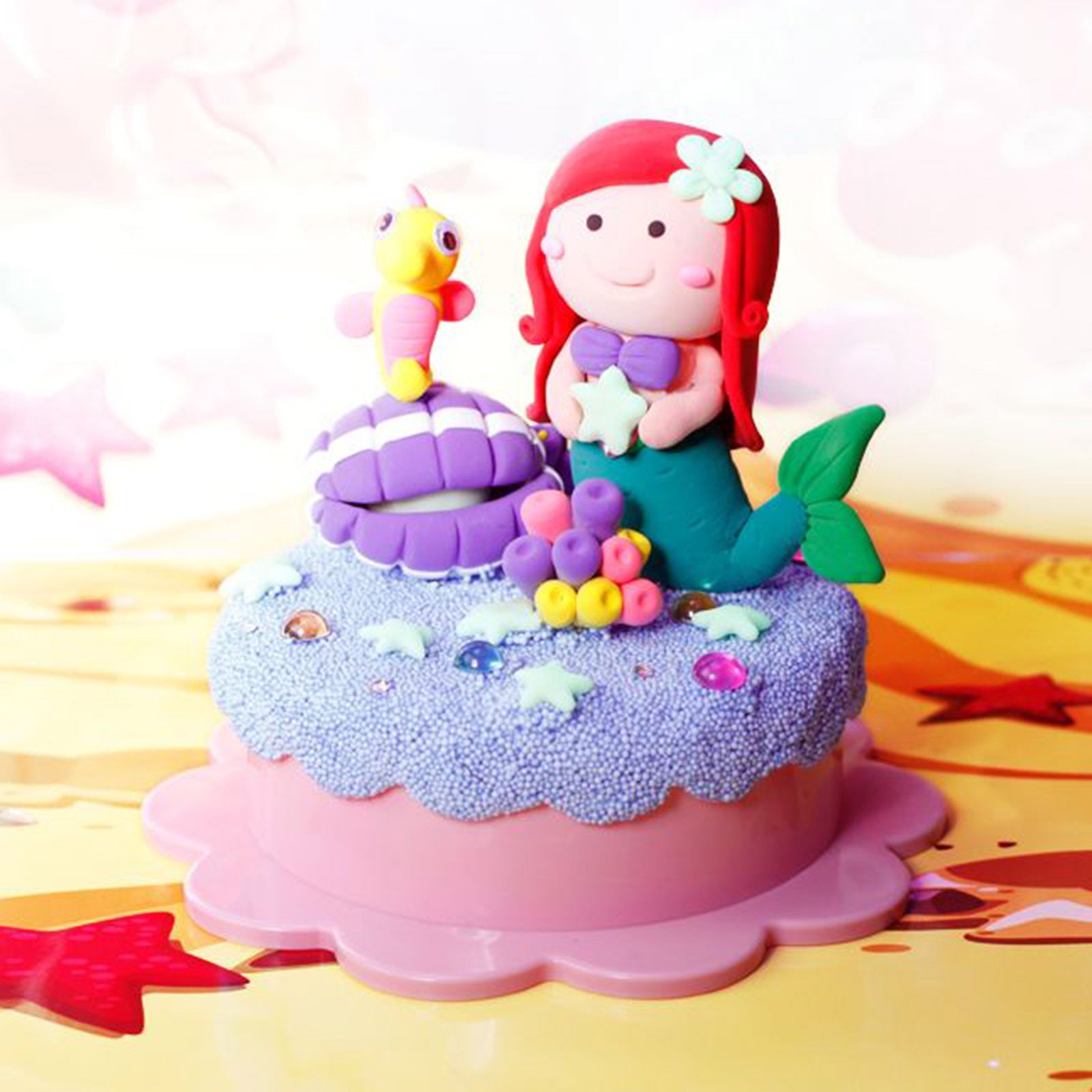 Colorato Mermaid Glow Set - Glow-in-the-Dark Super Clay DIY Craft Kit for Kids V274-TOY-KN-TAPD510X