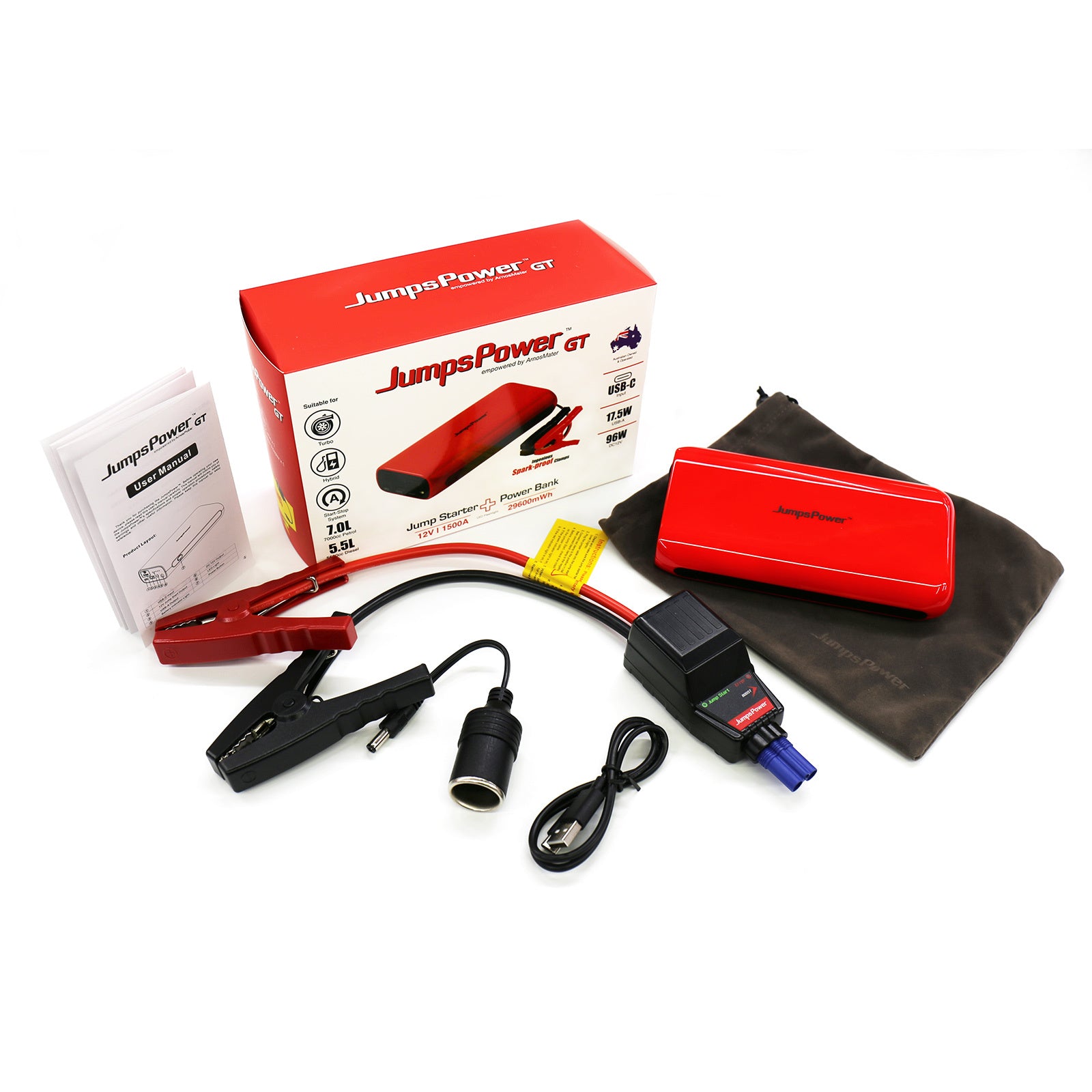 1500A JumpsPower GT Jump Starter Powerbank 29600mWh 12V Phone Car Battery Charger V274-VE-JP-JS-GT