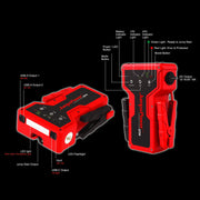 4000A Jump Starter 12V Powerbank 99900mWh 24V Pro Car Battery Charger LED GTR V274-VE-JP-JS-GTR