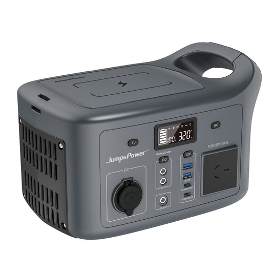 320W Portable Power Station JumpsPower Wireless Battery Charger 307Wh LED Light V274-VE-JP-PPS-AC320