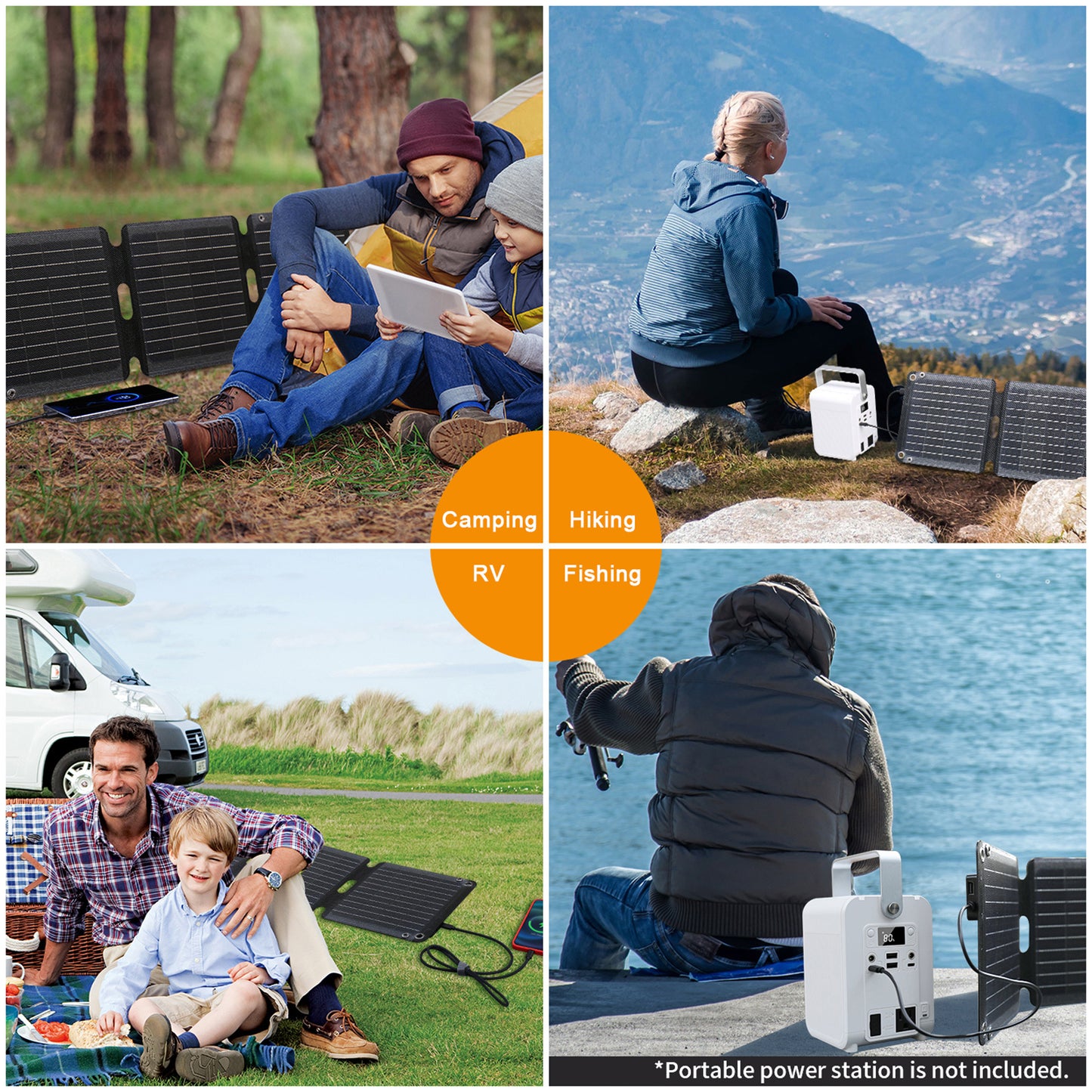 40W Solar Panel Portable Charger JumpsPower Power Generator Foldable V274-VE-JP-SOLPAN-40W