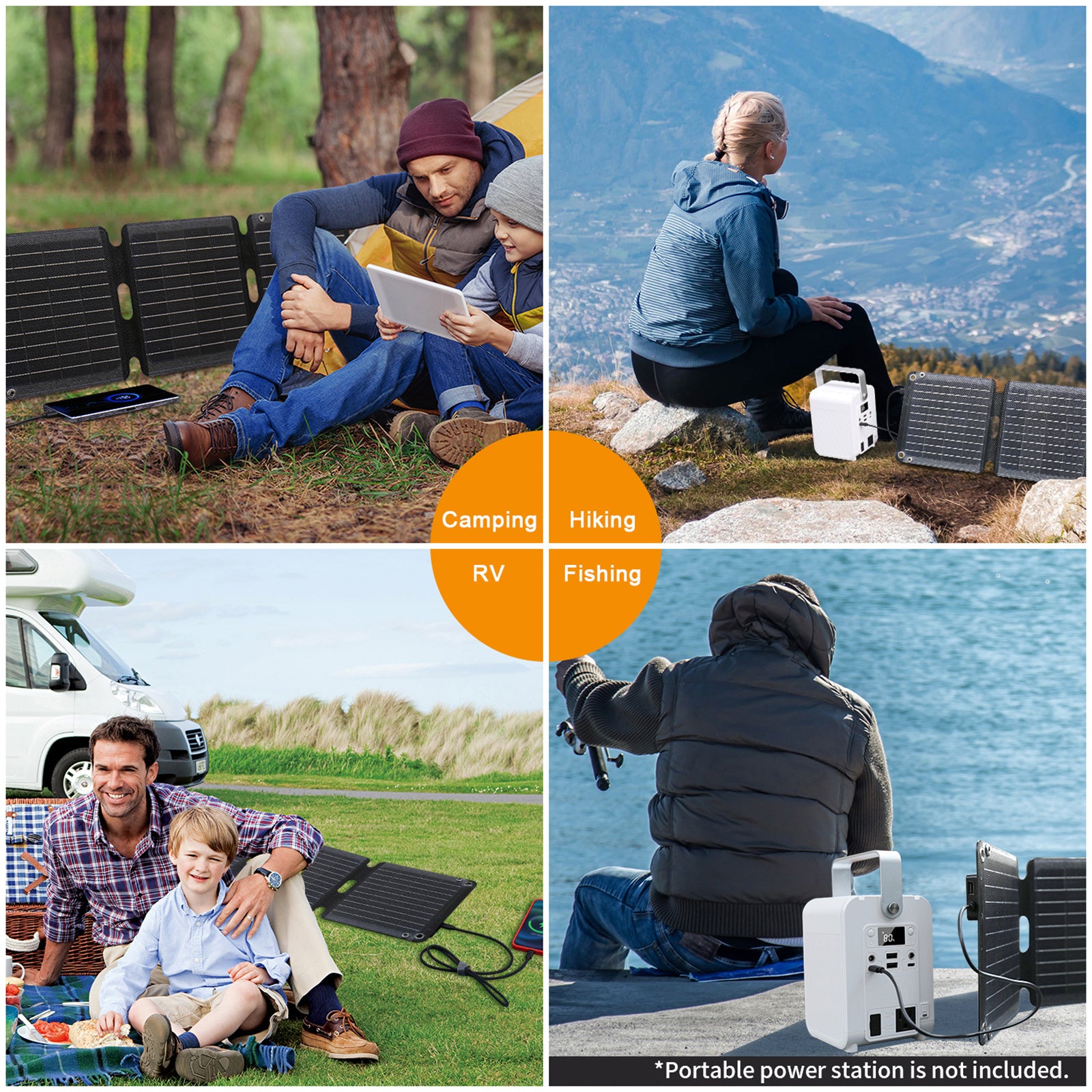 40W Solar Panel Portable Charger JumpsPower Power Generator Foldable V274-VE-JP-SOLPAN-40W