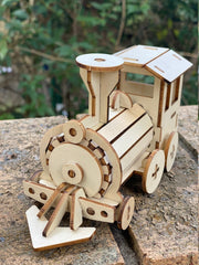 Build and Paint your own locomotive train Kids wood model toy train-plywood DIY kit V277-940173727TKT