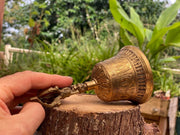 Brass Bell 6 inch Buddhist Nepal Tibetan Prayer Bell Meditation Stress Relief or Sound Therapy V277-BB6IBNTPB