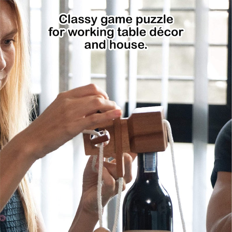 Brainteaser beer bottle mystery lock puzzle- open the lock before you can have a drink! Great party gift V277-BBBMLP