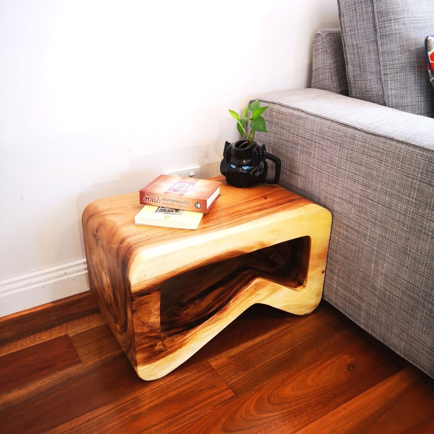Side table, coffee table or entrance corner table-hand crafted from solid wood V277-BSIDE