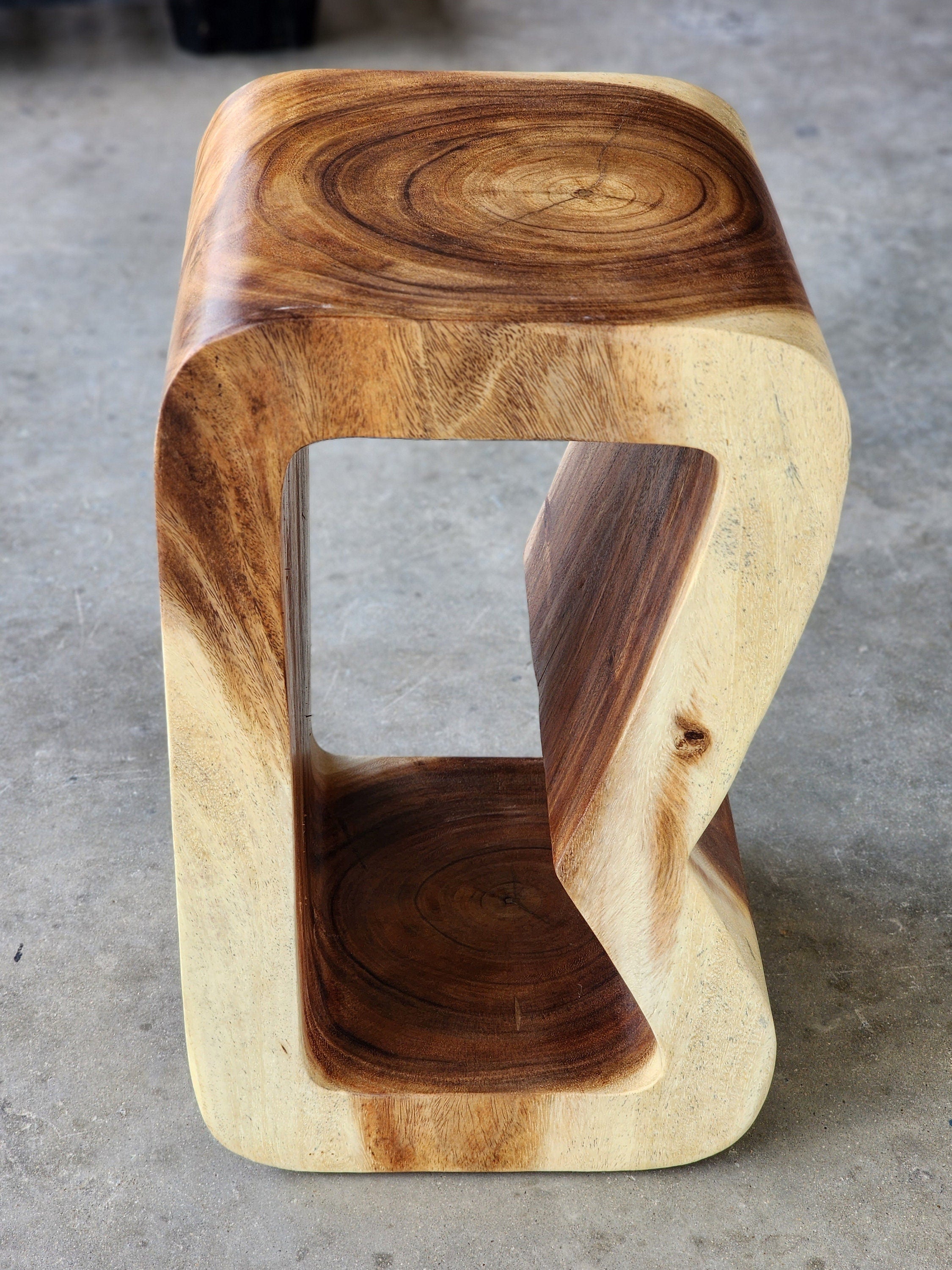 Side table, coffee table or entrance corner table-hand crafted from solid wood V277-BSIDE