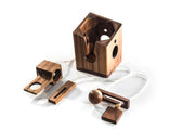 Brainteaser wine bottle mystery lock puzzle- open the lock before you can have a drink! Great party gift V277-BWBMLP