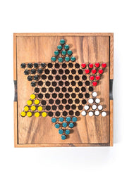 Chinese Checkers - wooden board game, strategy game, game for adults, game V277-CCWBGSG