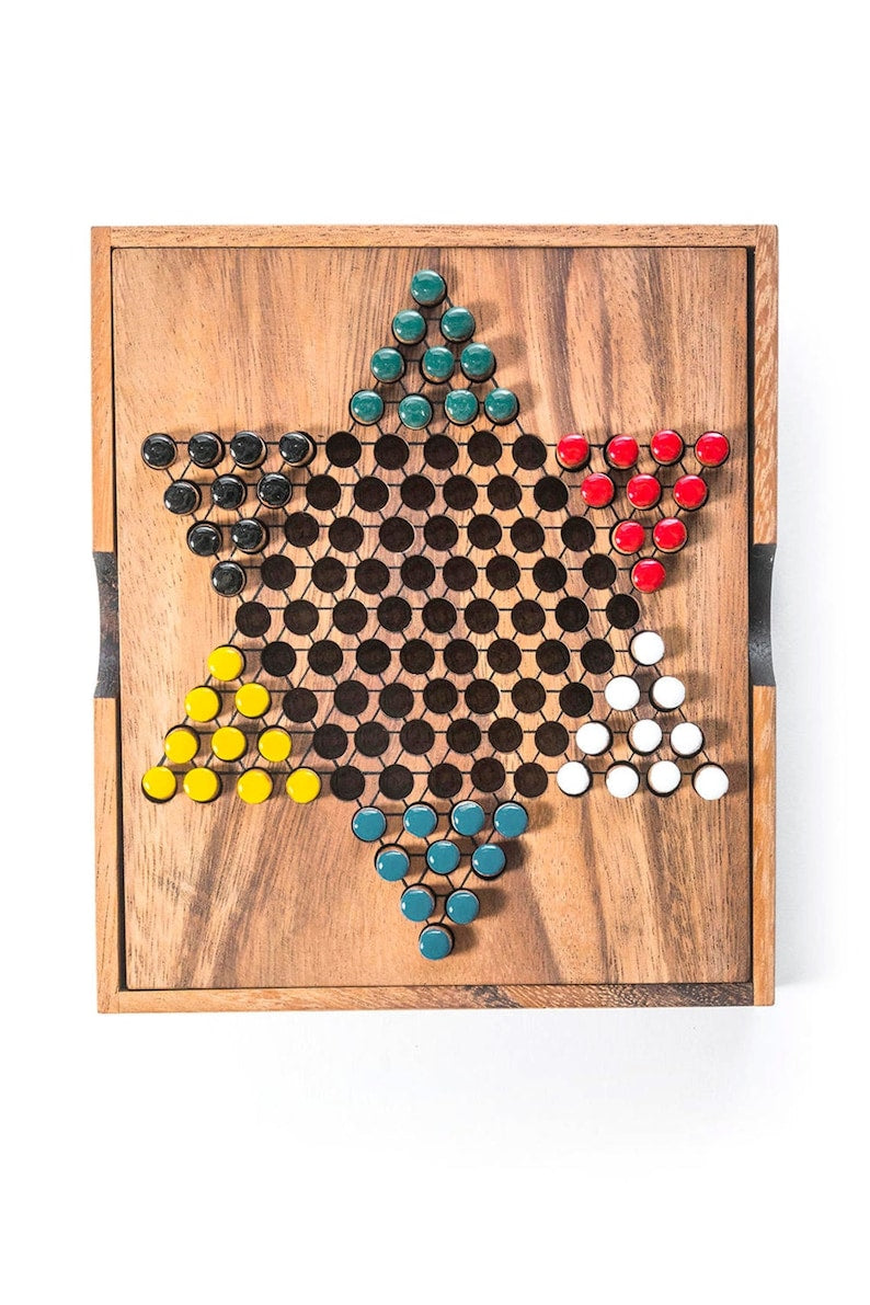 Chinese Checkers - wooden board game, strategy game, game for adults, game V277-CCWBGSG