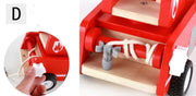 Fire truck wooden 3 years + with ladder and firemen Fire engine Red V277-FIRETRUCK
