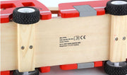Fire truck wooden 3 years + with ladder and firemen Fire engine Red V277-FIRETRUCK