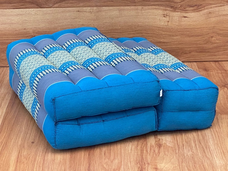 3-Fold Zafu Meditation Cushion Set Blue Medium Size V277-FZMCSBMS