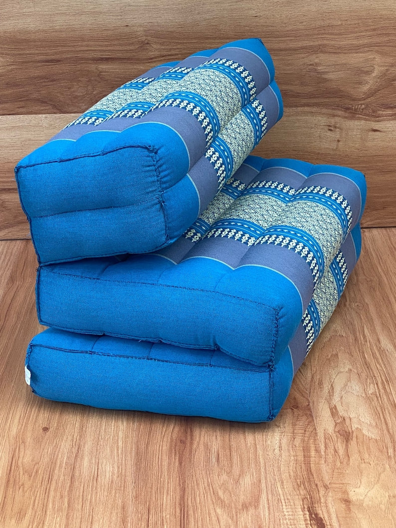3-Fold Zafu Meditation Cushion Set Blue Medium Size V277-FZMCSBMS