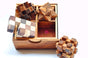 4 individual brainteaser wooden puzzles in a gift wooden box V277-IBWP