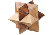 4 individual brainteaser wooden puzzles in a gift wooden box V277-IBWP