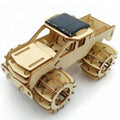 Model car 3D Ply Wood puzzle- Build and Paint your own 4 x 4 Truck Car craft kit with MOTOR (solar or battery) V277-MC3DPWP