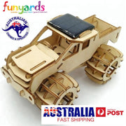 Model car 3D Ply Wood puzzle- Build and Paint your own 4 x 4 Truck Car craft kit with MOTOR (solar or battery) V277-MC3DPWP