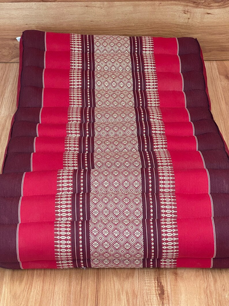 Mothers day gift Meditation Cushion Set RED Medium Size-RED3-Fold Zafu V277-MDGMCS