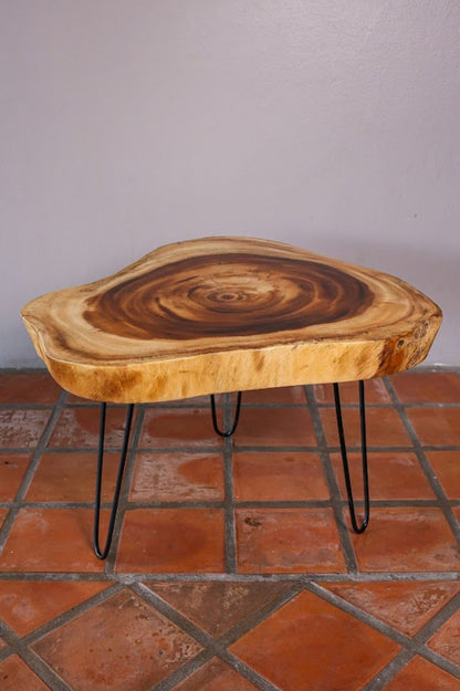 Round Raintree Wood Live Edge Coffee Table V277-RRWLECT