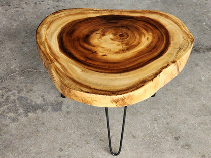 Round Raintree Wood Live Edge Coffee Table V277-RRWLECT
