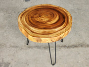 Round Raintree Wood Live Edge Coffee Table V277-RRWLECT