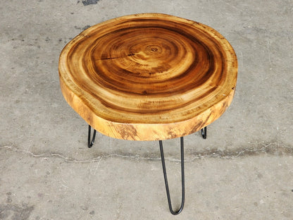 Round Raintree Wood Live Edge Coffee Table V277-RRWLECT