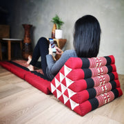 Yoga Thai relaxation Jumbo size cushions 3-Fold Zafu Meditation Cushion Set-100% Kapok Fibre XL JUMBO size V277-SIAMTHAI3FOLDRED