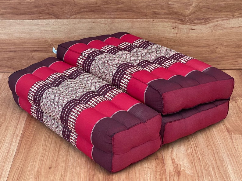 3-Fold Zafu Meditation Cushion Medium Size-RED V277-TTP3SEARBVLUERED