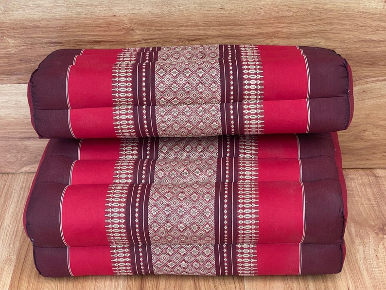 3-Fold Zafu Meditation Cushion Medium Size-RED V277-TTP3SEARBVLUERED