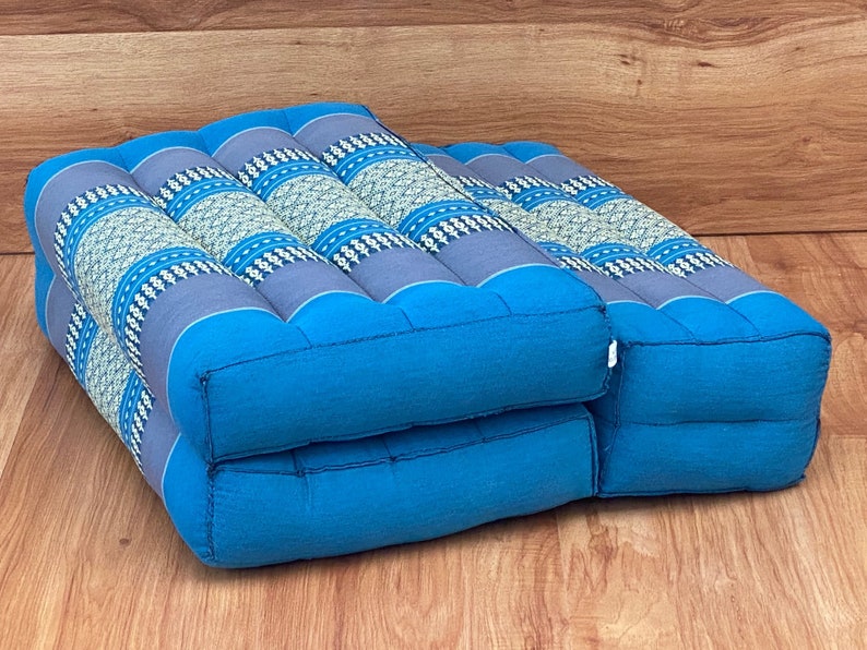 3-Fold Zafu Meditation Cushion Set Blue Medium Size V277-TTP3SEATBLUEMYSTOCK