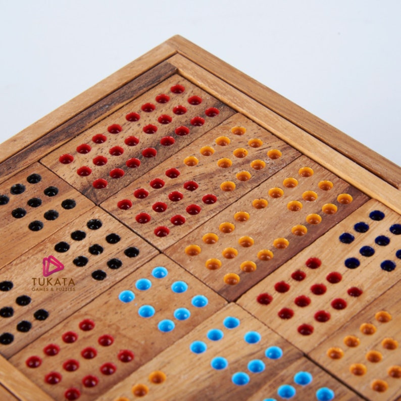 Wooden Domino Game Set Handmade Dominoes in Gift box V277-WDHSHDG
