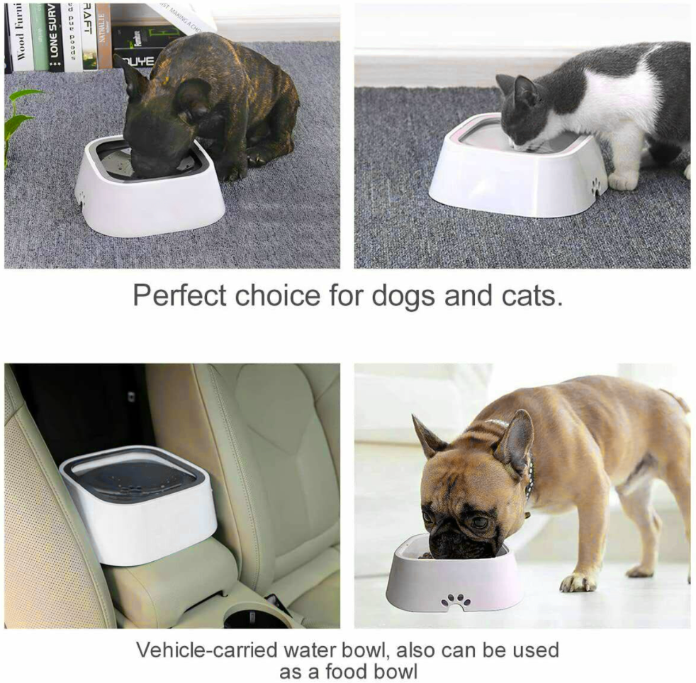 YES4PETS 1 x Medium Pet No Spill Feeder Bowl Dog Cat Puppy slow food Interactive Dish Dispenser V278-1-X-KLW-07-NOSPILLBOWL-GR