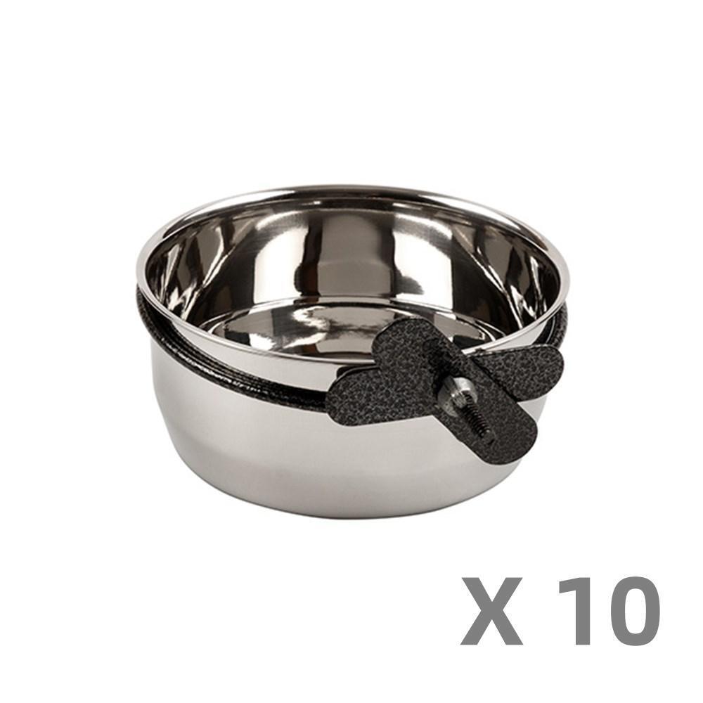 YES4PETS 10 x Medium Pet Rabbit Bird Parrot Dog Cat Water Food Bowl Feeder Chicken Poultry Coop Cup 620 ml V278-10-X-69048-BOWL