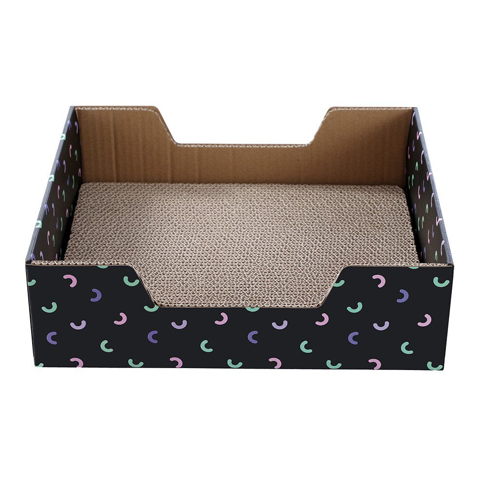 2 x Kitten Cat Scratch Pad Corrugated Card Board Toy Play Best Scratcher Mat V278-2-X-10850-CAT-BOARD-BOX