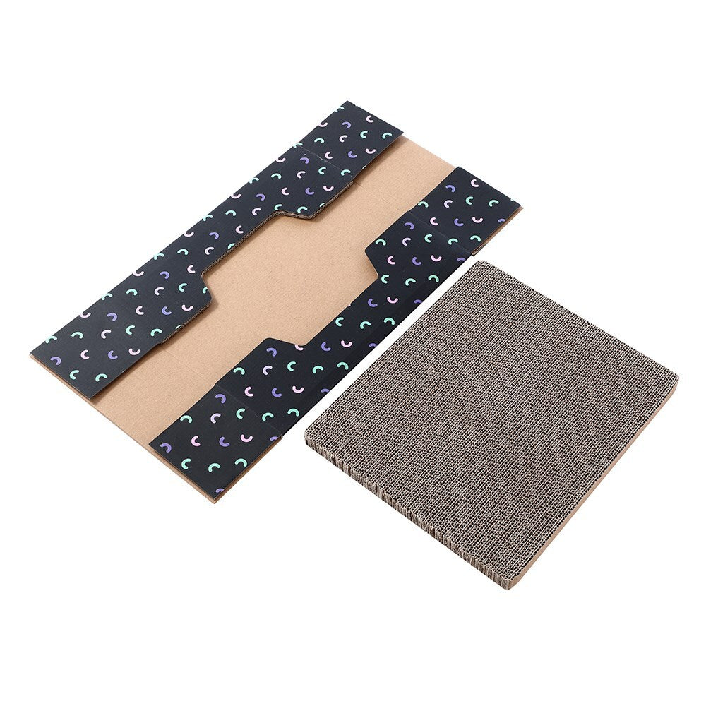 2 x Kitten Cat Scratch Pad Corrugated Card Board Toy Play Best Scratcher Mat V278-2-X-10850-CAT-BOARD-BOX