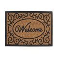 YES4HOMES 2 x Doormat for Front Door Entryway Outdoor Mat Coir Rubber Welcome V278-2-X-22826-WELCOME