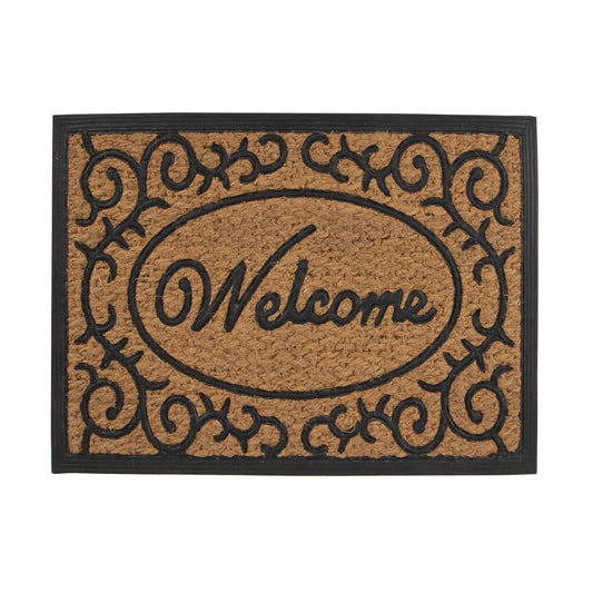 YES4HOMES 2 x Doormat for Front Door Entryway Outdoor Mat Coir Rubber Welcome V278-2-X-22826-WELCOME