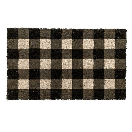 YES4HOMES 2 x Doormat for Front Door Entryway Outdoor Cursive Natural Coconut Coir Floor mat V278-2-X-63179-BK-SQUARE-MAT