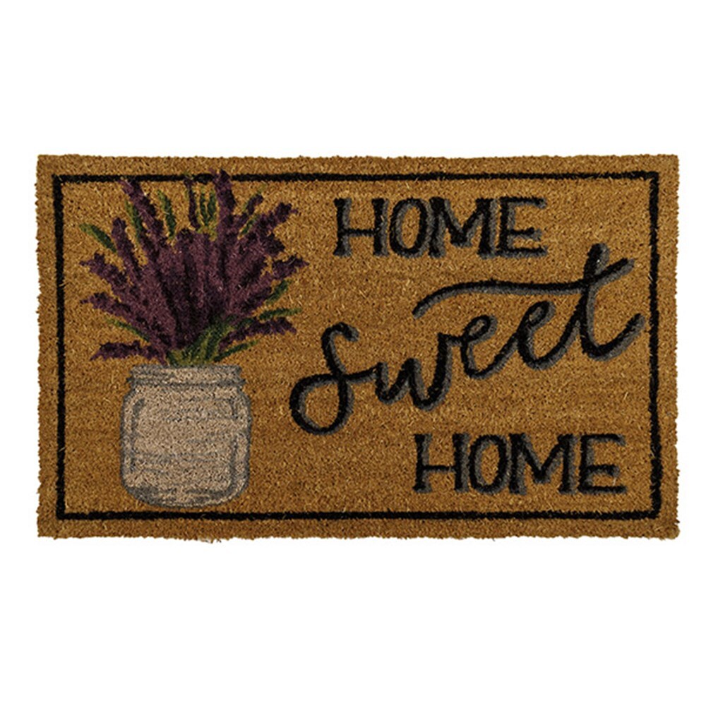 YES4HOMES 2 x Sweet Home mat Doormat for Front Door Entryway Outdoor Floor mat Cursive Natural Coconut Coir V278-2-X-63182-HOME-MAT